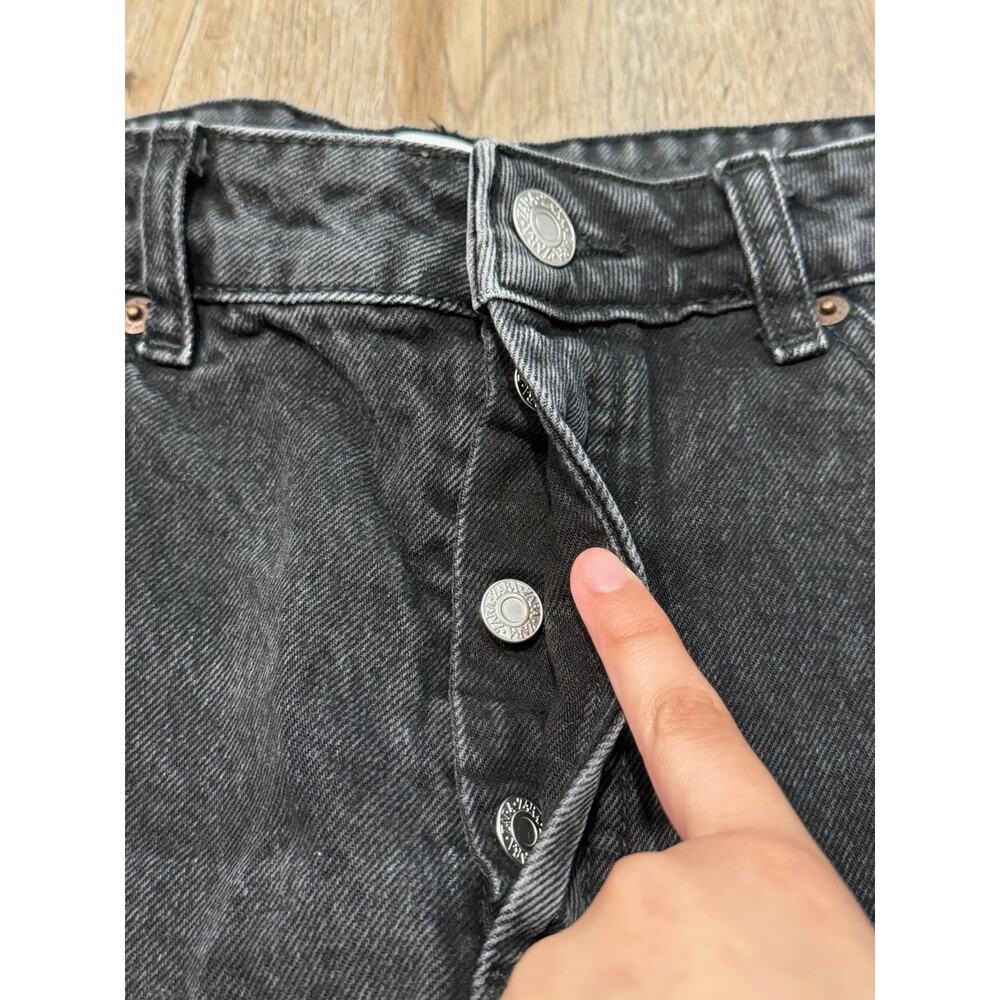 Zara Womens Black Denim Shorts Size 10 - Picture 4 of 8